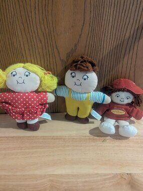 VTG Campbell's Soup Plush Beanbag Dolls-Lot of 3 -1993 2001 Collectible